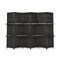 6 Panel Folding Weave Fiber Room Divider with 2 Display Shelves